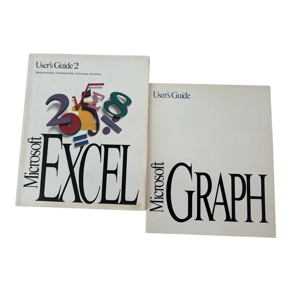 Vintage Lot‎ of Microsoft Computer Manuals – Excel, Word, PowerPoint, Graph